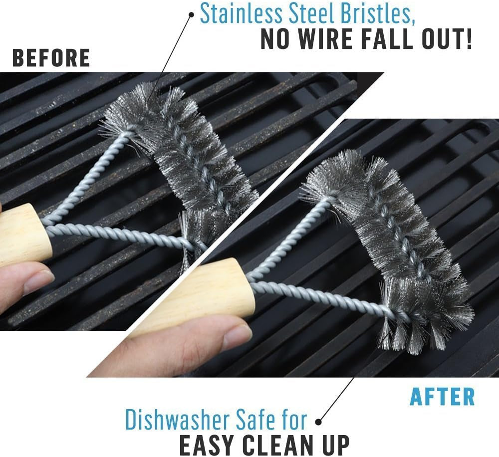 Air Fryer Grill Brush Stainless Steel Accessory Cleaner for Racks Compatible with Philips. Ninja Foodi. Chefman. Power Airfryer. Secura. Black Decker. Gowise. Emerald +More - 8 Inch - Image 2