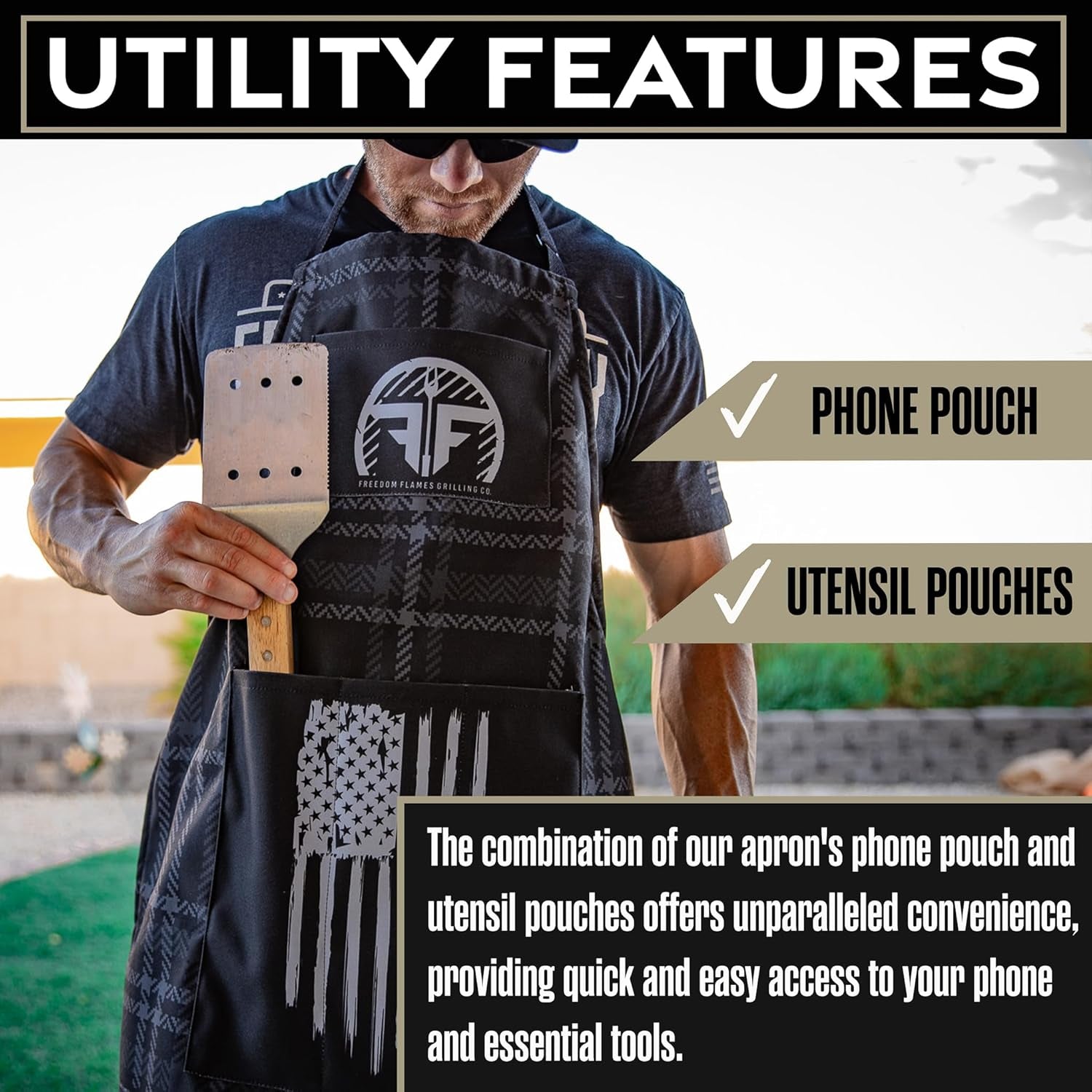 BBQ Grill Apron | Made in the USA | Kitchen Apron with Pockets | Grilling Accessory for Barbecue & Meat Smoker - Image 4