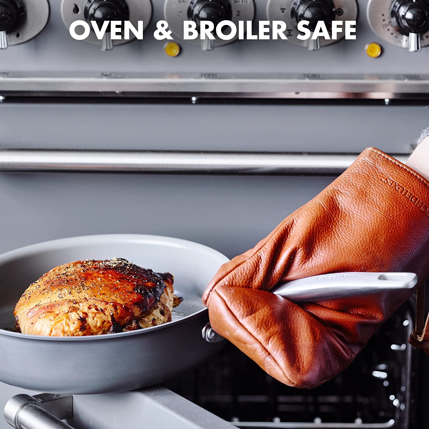 Chatham Hard Anodized Healthy Ceramic Nonstick. 11 Grill Pan. Pfas-Free. Dishwasher Safe. Oven Safe. Gray - Image 6