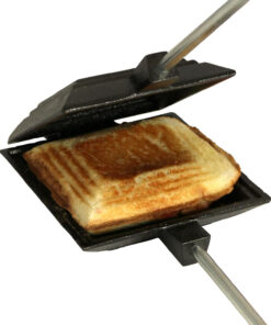 Coghlan'S Cast Iron Cooker - Pre-Seasoned Pie Iron Sandwich Maker with Heat-Resistant. Removable Handles. Easy-To-Clean for Toasted Pies. Grilled Sandwiches. and Meats. for Campfire Cooking