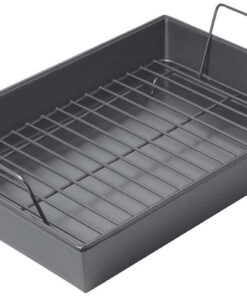 Chicago Metallic 16947 Professional Roast Pan with Non-Stick Rack. 13-Inch-By-9-Inch. Gray