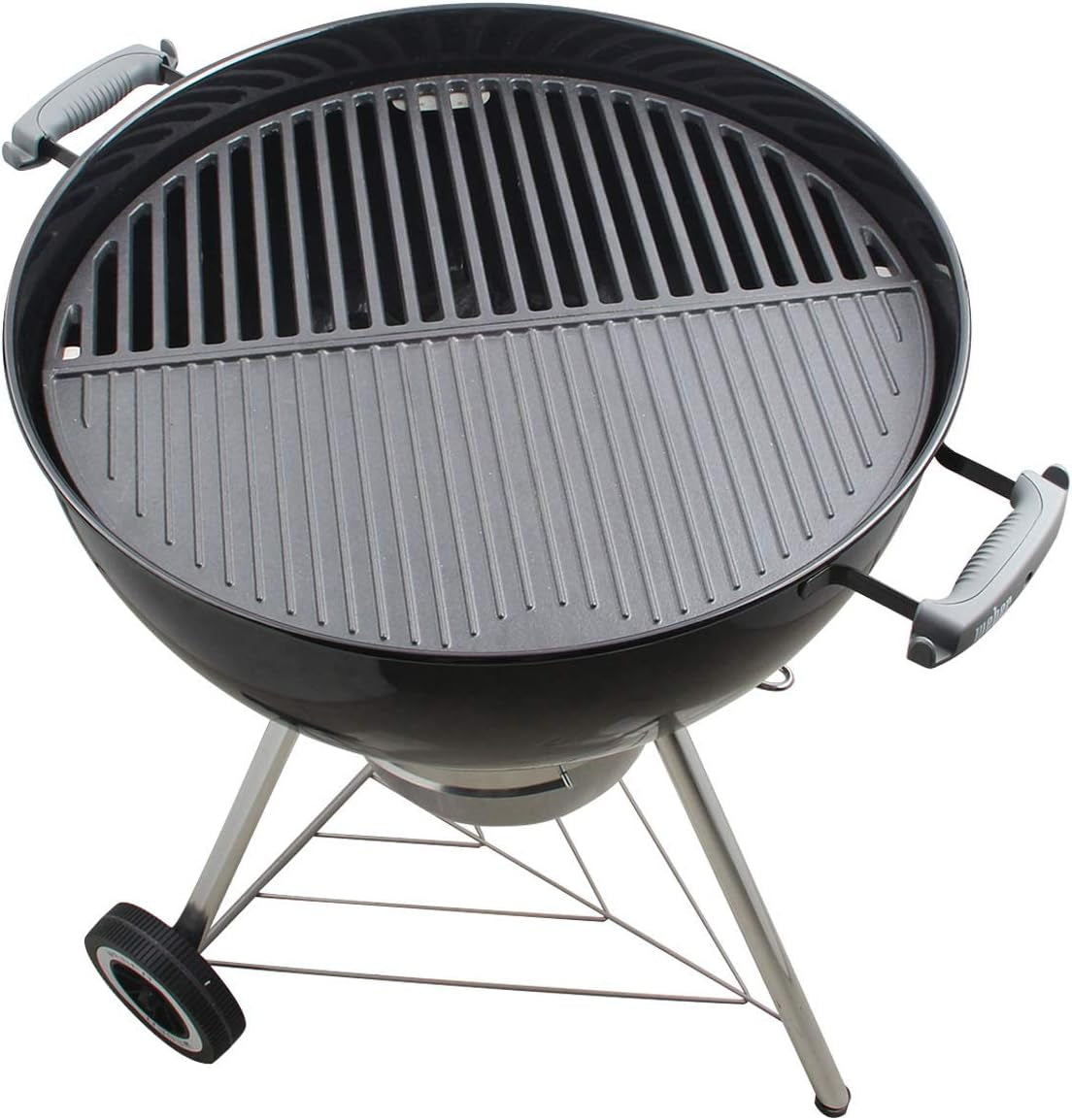 Kamaster 22 Half Moon Cast Iron Cooking Grate Grill Accessory Replaces for Weber Charcoal Grill Half Moon Grate+Griddle+4 Support Extension.Cooking Grate for Weber 22