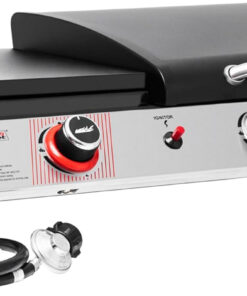 Royal Gourmet PD1305H 3-Burner Propane Gas Grill and Griddle Combo with Lid. 3-In-1 Grill Griddle Combo with 29.000 Btus Output for Outdoor Cooking. 364 Sq. In. Cooking Area. Silver & Black