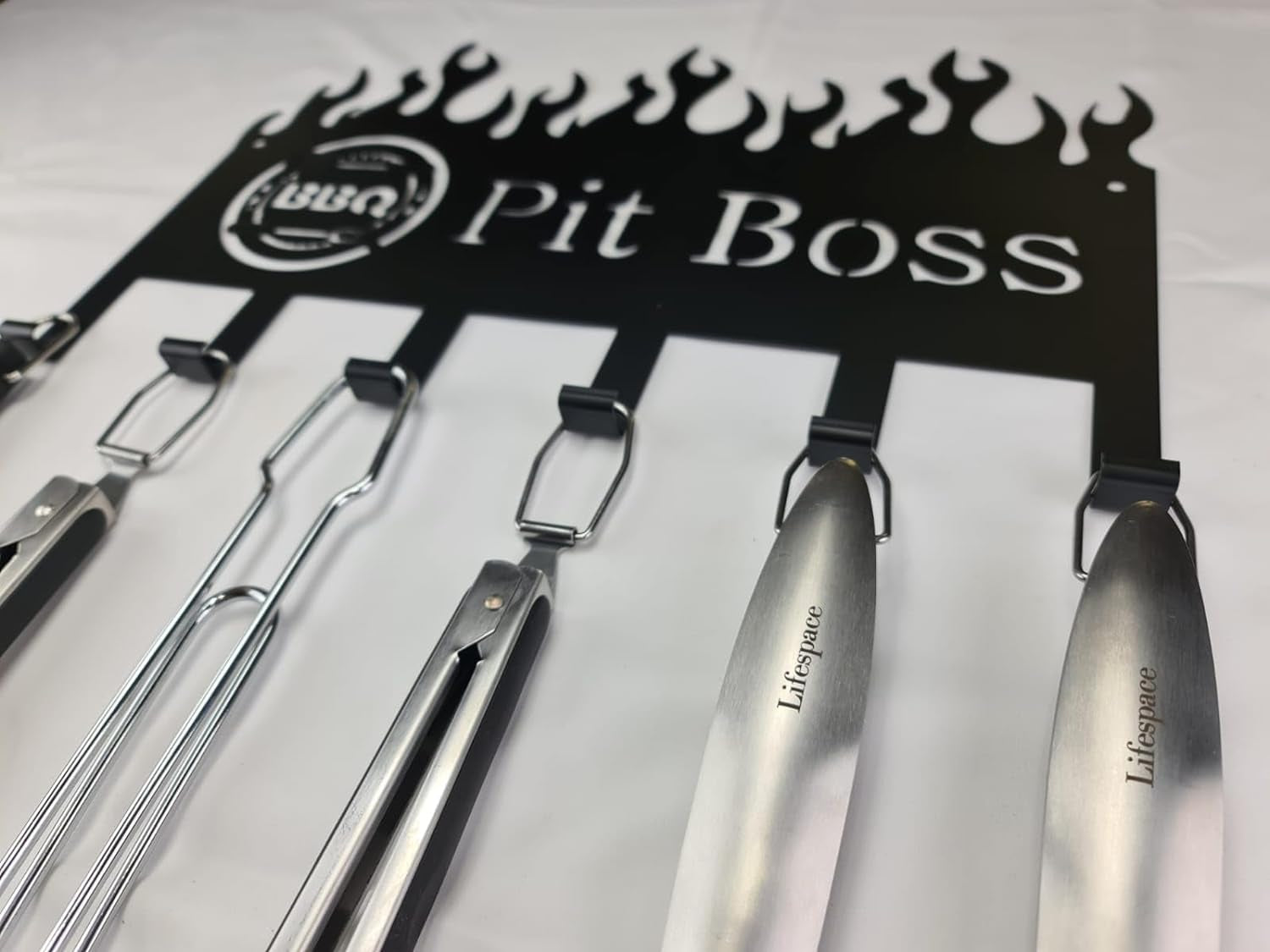 Lifespace 'BBQ Pit Boss' 6 Hook Grill Patio Utility Rack - Image 4