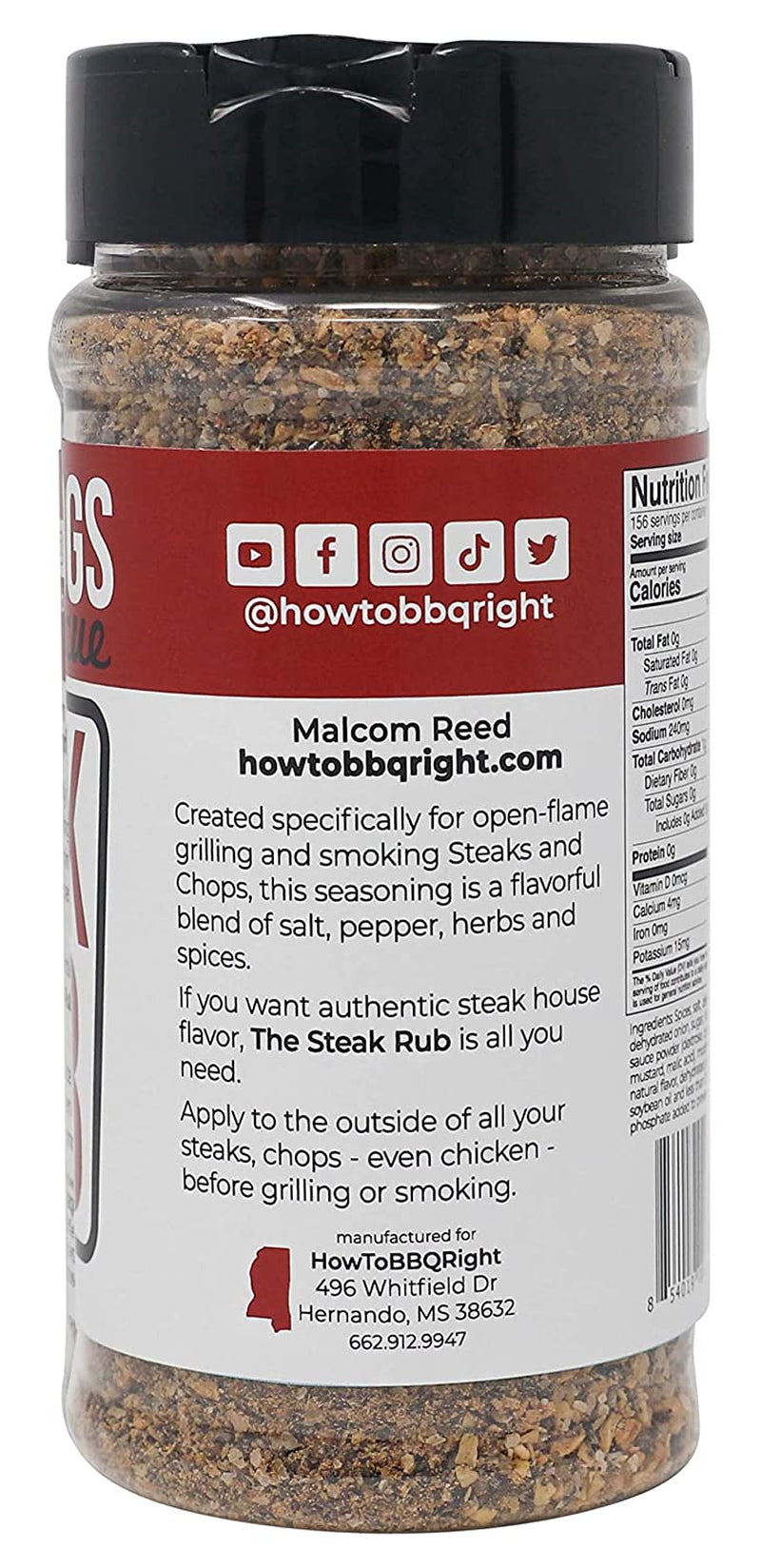 Killer Hogs Steak Rub | Championship BBQ and Grill Seasoning for Beef. Steak. Burgers. and Chops | Salt. Pepper. Herbs. and Spices | 11 Ounces - Image 2