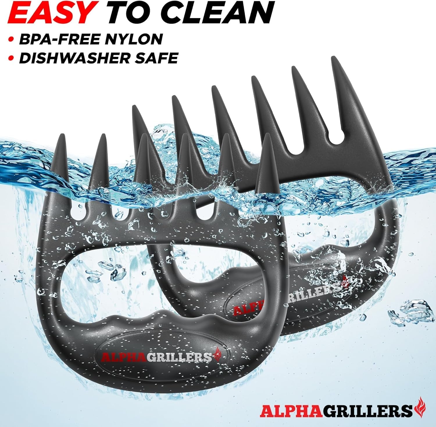 Alpha Grillers Meat Shredder Claws - Fathers Day Gifts for Dad - BBQ Grilling Accessories Gift for Men Him Husband Boyfriend Birthday - Barbecue Grill Puller for Shredding Pulled Pork Chicken - Image 5