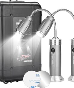 Magnetic Ultra-Bright Barbecue Grill Light with Super Bright LED Lights. Magnetic Base Flexible Gooseneck BBQ Light for Grilling.Adjustable Any Gas.Charcoal.Electric Grill White- 1 Pair
