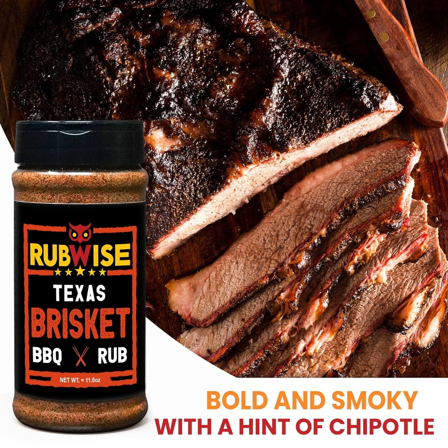 Texas Style Brisket Rub by Rubwise | Brisket BBQ Rub & Spices for Smoking and Grilling | Beef Seasoning Dry Rub | Smokey Savory Barbecue & Grill Blend | Great on Brisket. Steaks. Ribs & Burgers (1Lb) - Image 2