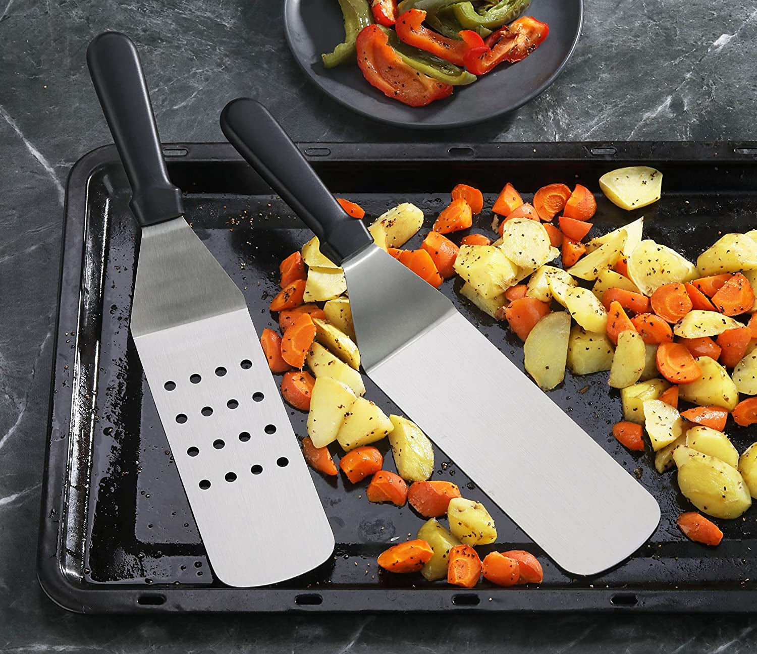 New Star Foodservice 36190 Plastic Handle Flexible Grill Turner/Spatula. 14.5-Inch. Black - Image 7