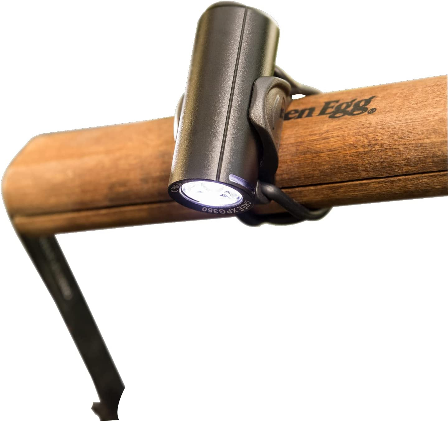 Night Light for Big Green Egg (Black) - a Rechargeable. Rotatable. Bright LED Light That Wraps around the BGE Handle and Illuminates Everything You Are Cooking