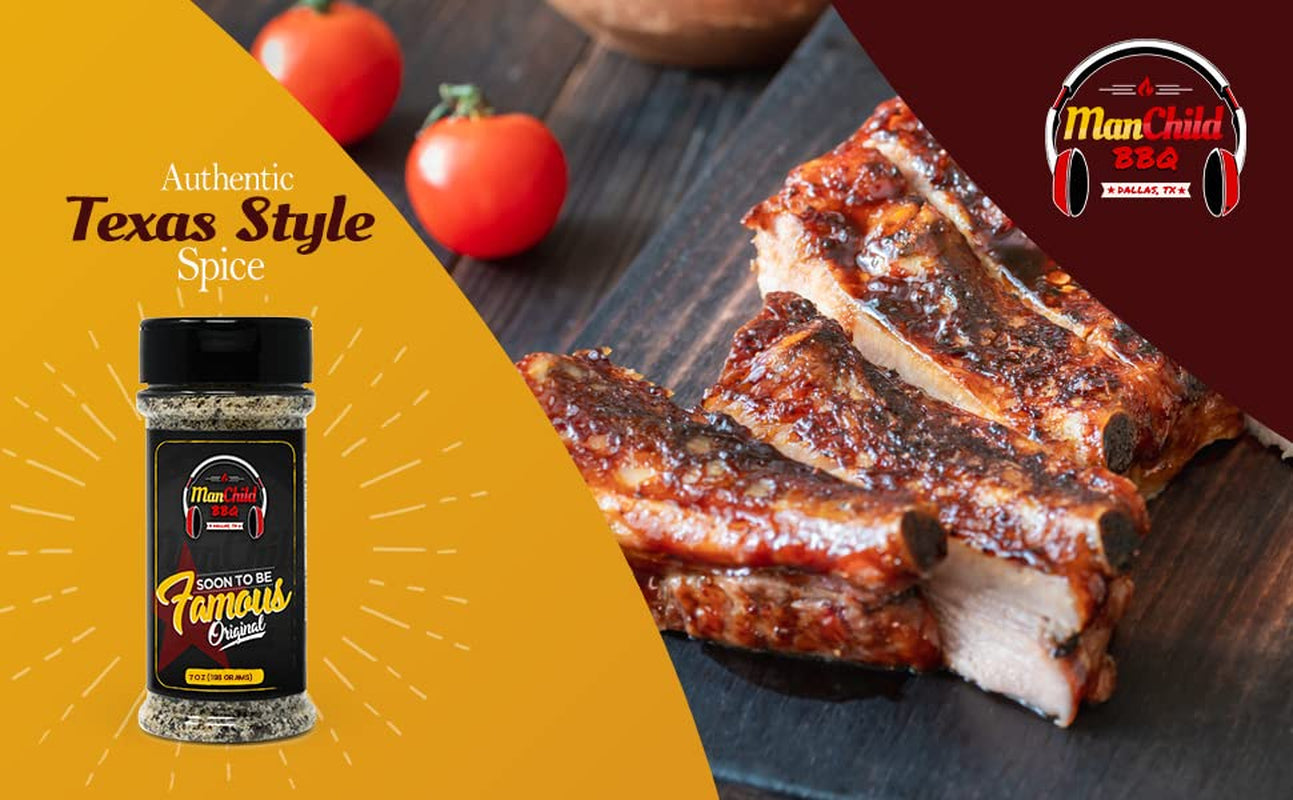 BBQ Rub by Manchild | Classic BBQ Rubs and Spices | Soon to Be Famous BBQ Seasoning Mix for Cooking. Grilling. Smoking Any Meat.Beef. Brisket. Steak. Pork. Chicken. Turkey | Gluten Free. No MSG. 7Oz - Image 8