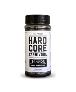 Hardcore Carnivore Black: Charcoal Seasoning for Steak. Beef and BBQ (Large Shaker)