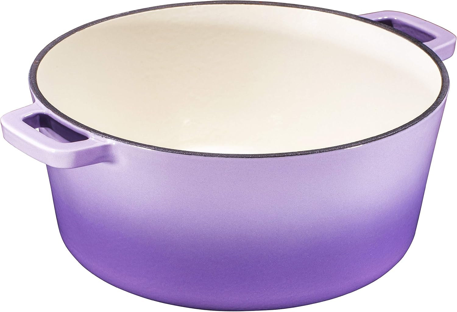 Bruntmor 2-In-1 Enamel Cast Iron Dutch Oven with Handles - Crock Pot Purple Cast Iron Pot with Skillet Lid - All-In-One Cookware Braising Pan for Casserole Dish - 5 Quart. Purple - Image 8