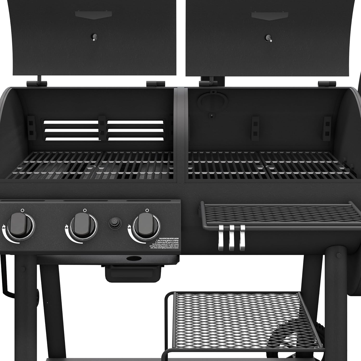 OKLAHOMA JOE'S® Canyon™ Charcoal and Propane Gas Combination Smoker and Grill. Black Steel. 24203004 - Image 2