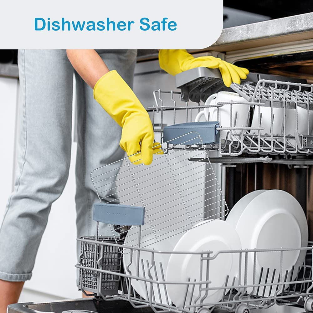 2 Pack Cooling Rack for Baking Stainless Steel. Heavy Duty Wire Rack Baking Rack. 11.7 X 9.4 Cooling Racks for Cooking. Fits Small Toaster Oven. Dishwasher Safe - Image 5