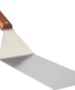 8 Extra-Large Sturdy Stainless Steel Spatula with Strong Wooden Handle – Professional Food Flipper Scraper for Grilling. Cooking. Baking for Your Home Kitchen and Restaurants