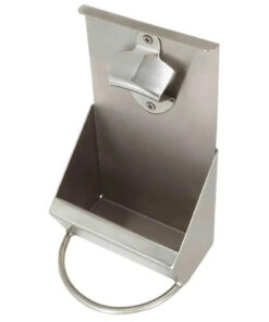 Alfresco Bottle Opener with Bottle Cap Catch and Towel Rack