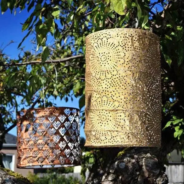 Allsop Soji Stella 7.5 Cylinder Solar Lantern in Bronze - Image 3