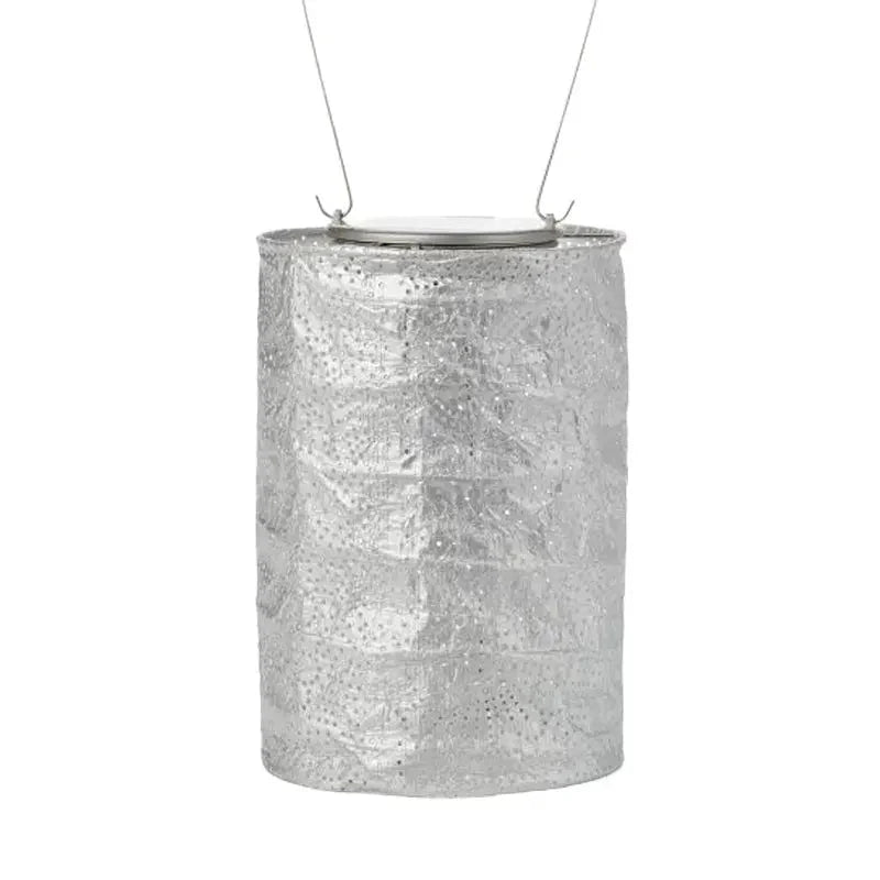 Allsop Soji Stella 7.5 Cylinder Solar Lantern in Silver