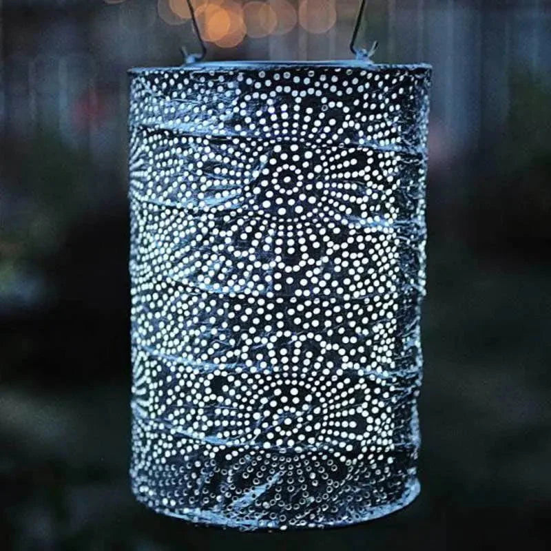 Allsop Soji Stella 7.5 Cylinder Solar Lantern in Silver - Image 4