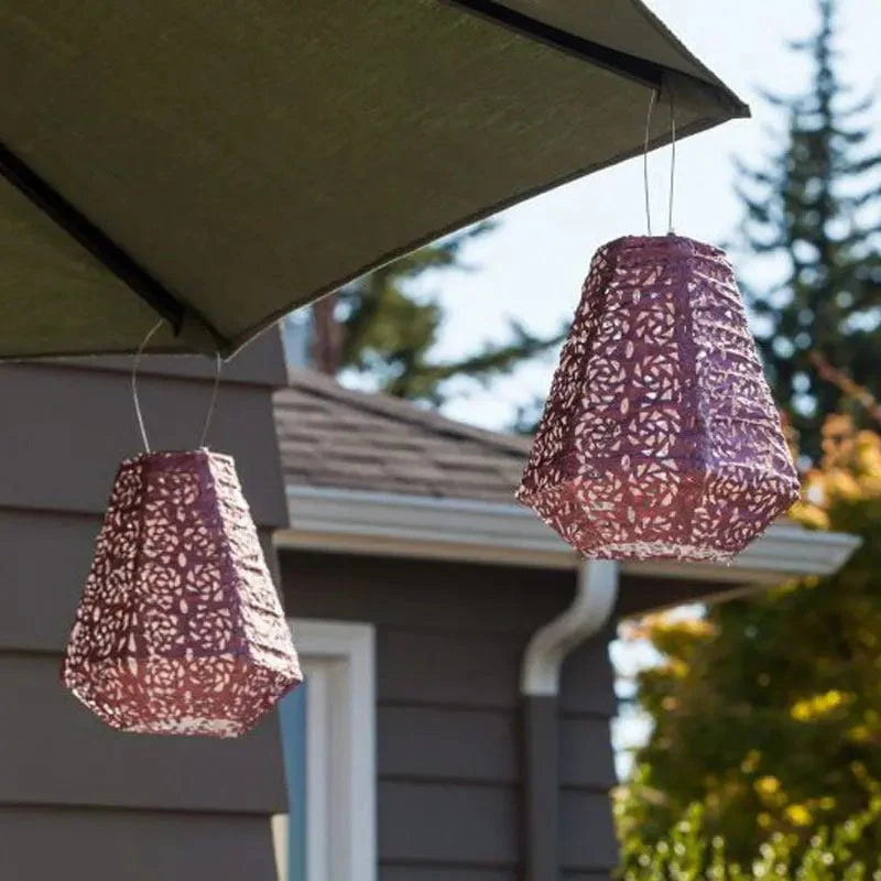 Allsop Soji Stella Prism Solar Lantern in Metallic Orchid - Image 4