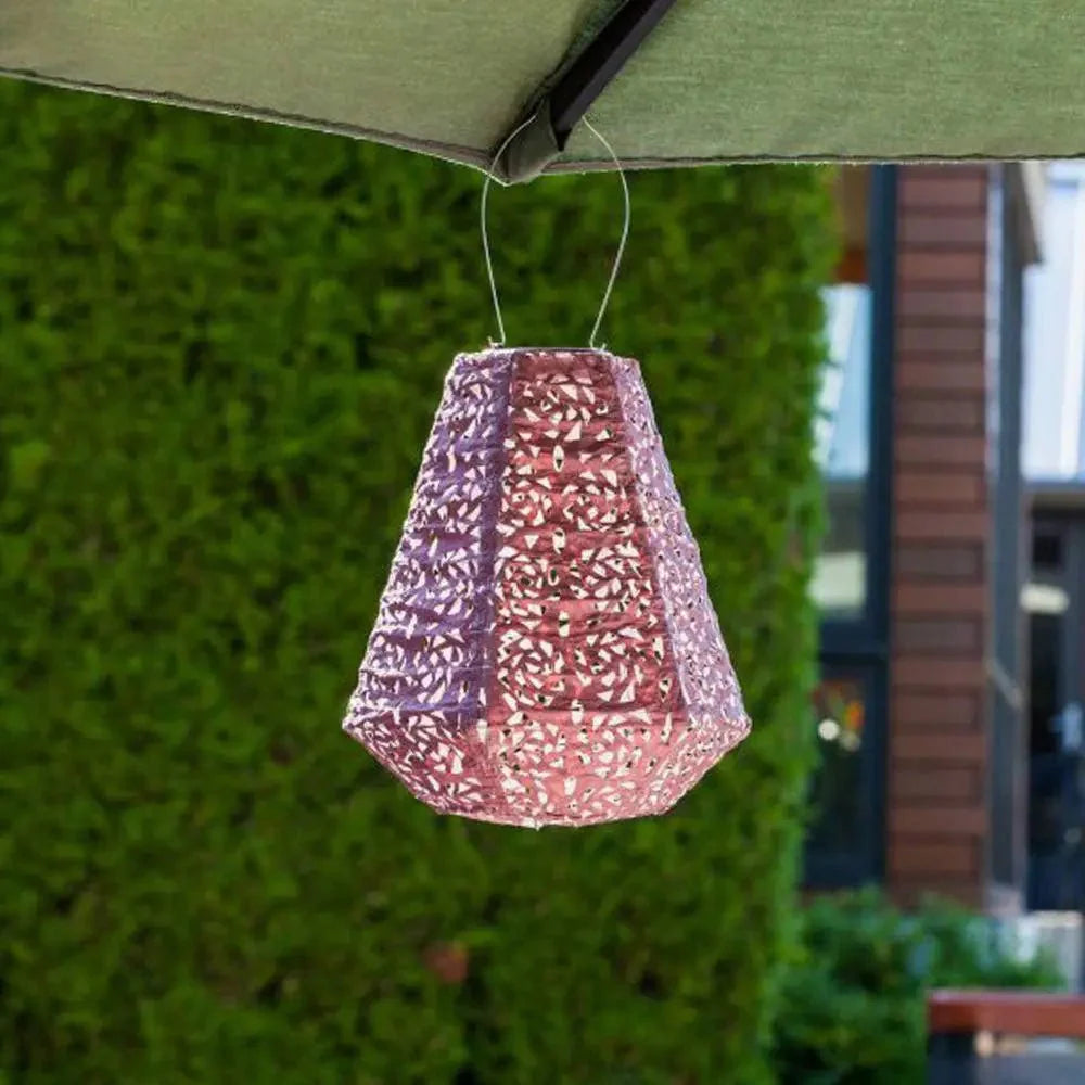 Allsop Soji Stella Prism Solar Lantern in Metallic Orchid - Image 3