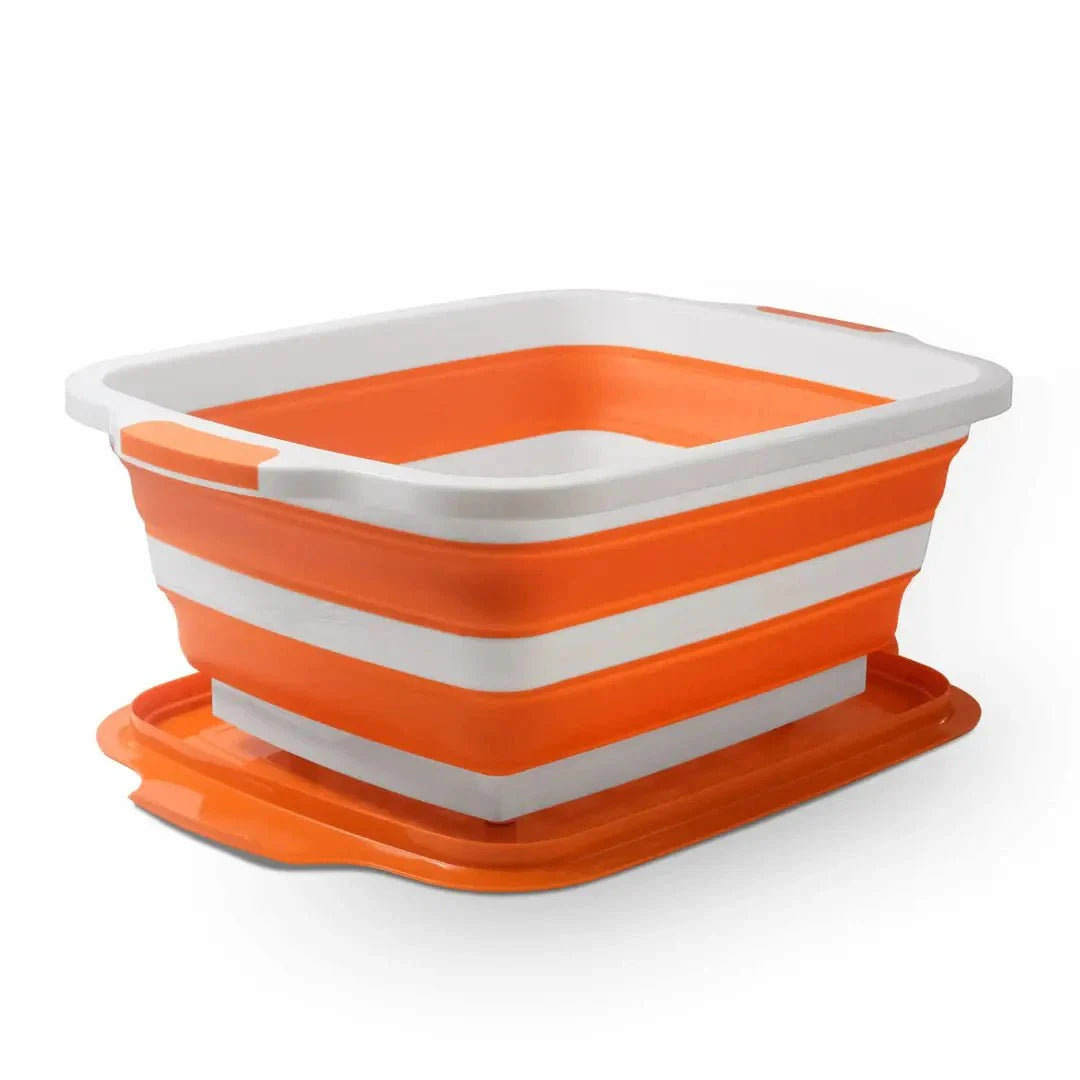 ATBBQ Collapsible Extra Large Food Prep Tub with Built-in Cutting Board