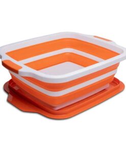 ATBBQ Collapsible Food Prep Tub with Built-in Cutting Board