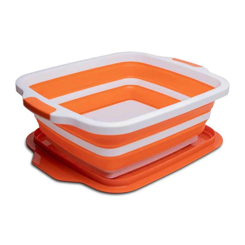 ATBBQ Collapsible Food Prep Tub with Built-in Cutting Board