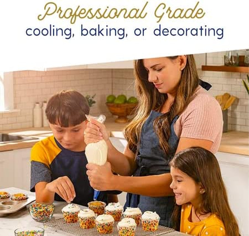 Ultra Cuisine Stainless Steel Baking Rack - 10X14.75 Inch Jelly Roll Pan Rack - Grill Rack - Baking Sheet - Oven Safe - Dishwasher Safe - Heavy Duty Wire Cooling Rack for Cooking Baking and Roasting - Image 4