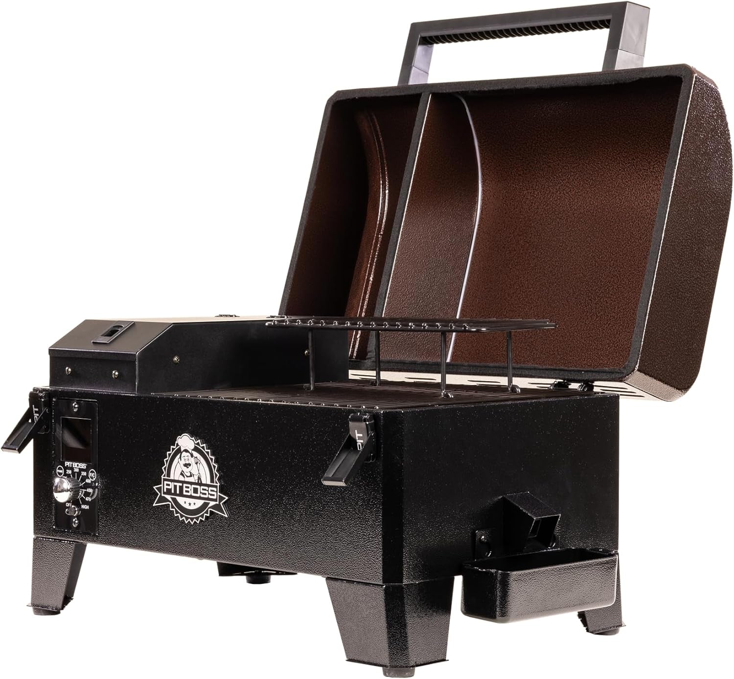 PIT BOSS 10697 Table Top Wood Grill with Temperature Control. Mahogany - Image 3