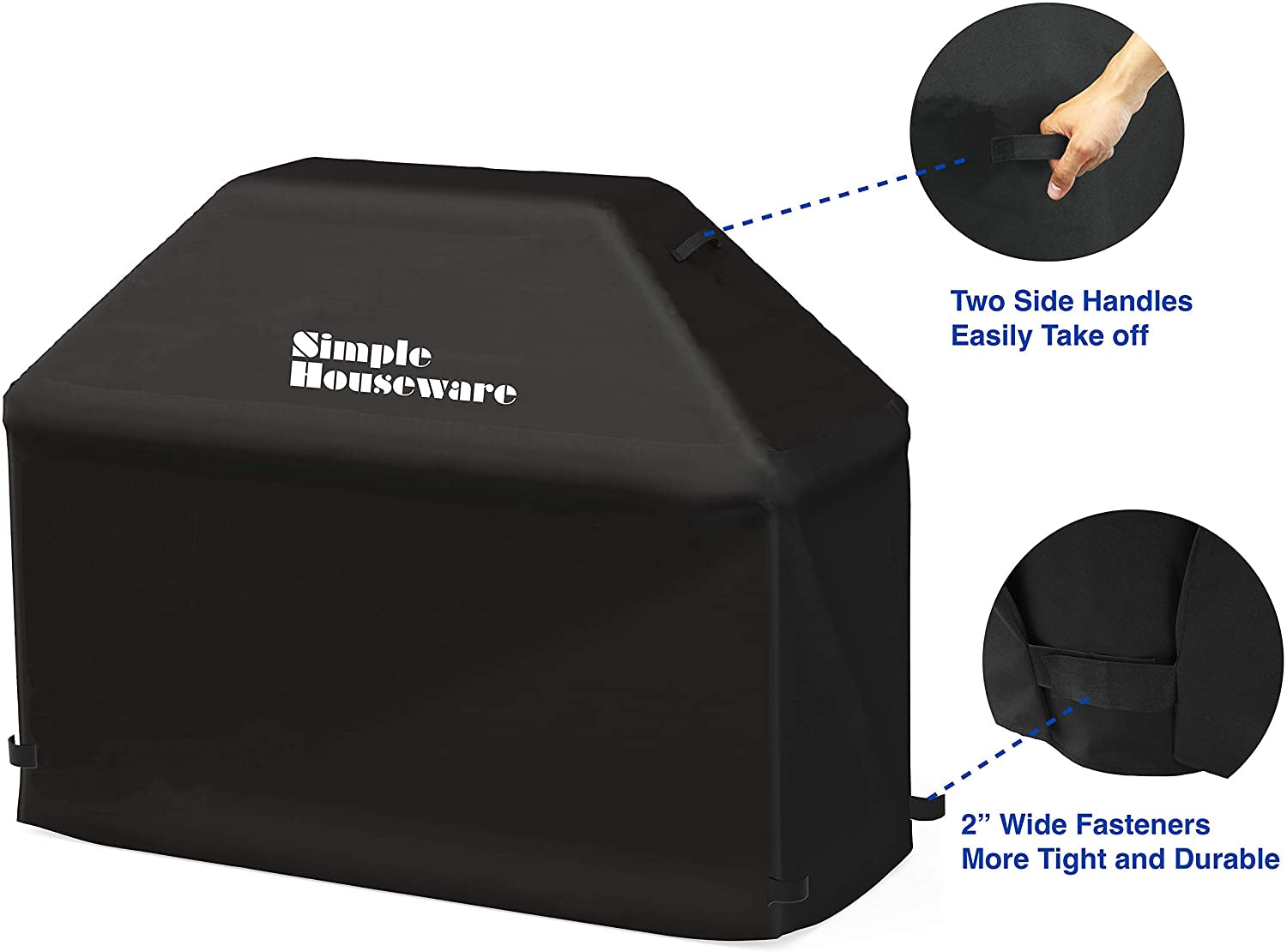 Simple Houseware 72-Inch Waterproof Heavy Duty Gas BBQ Grill Cover. Weather-Resistant Polyester - Image 6