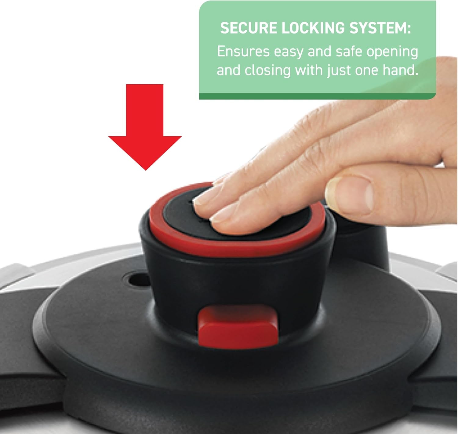 T-Fal Clipso Stainless Steel Pressure Cooker 8 Quart. Induction Compatible. Secure Locking System. One Hand System. Fast Cooking. Recipe Book Included. Cookware. Pots and Pans. Dishwasher Safe. Silver - Image 4