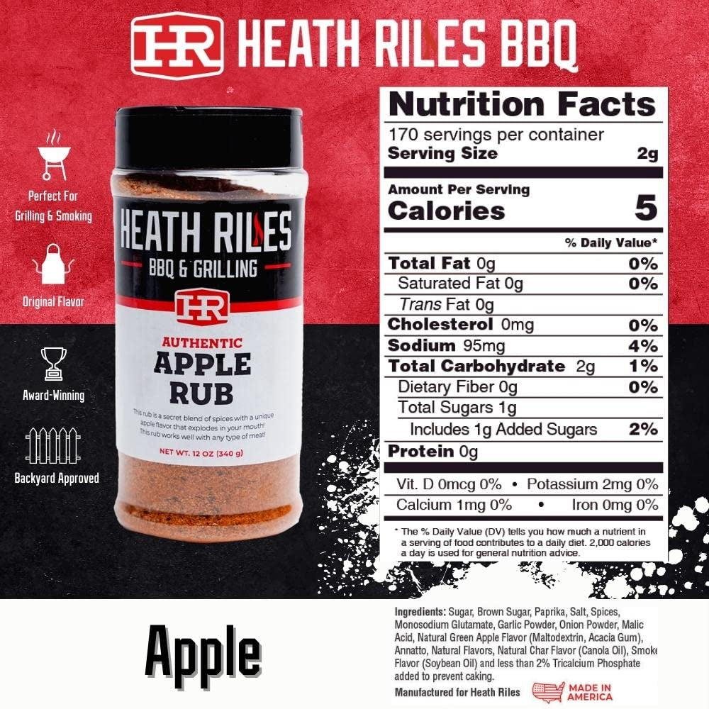 Heath Riles Apple. Cherry and Pecan Rub Seasonings Bundle - Image 5