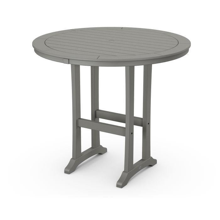 Polywood: POLYWOOD Nautical Trestle 48 Round Bar Table - Image 14