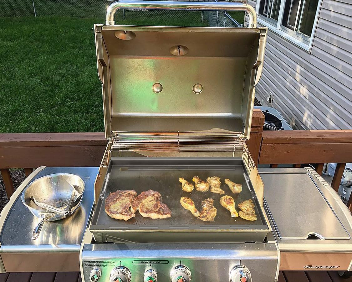 Full-Size Griddle Inserts for Weber Genesis 300 Gas Grill. Griddle for Weber Genesis 300 Series E-310 E-320 E-330 S-310 S-320 S-330 EP-310 EP-320 EP-330 CEP-310 CEP-330 Replace for Weber 7524 Grate*2 - Image 7