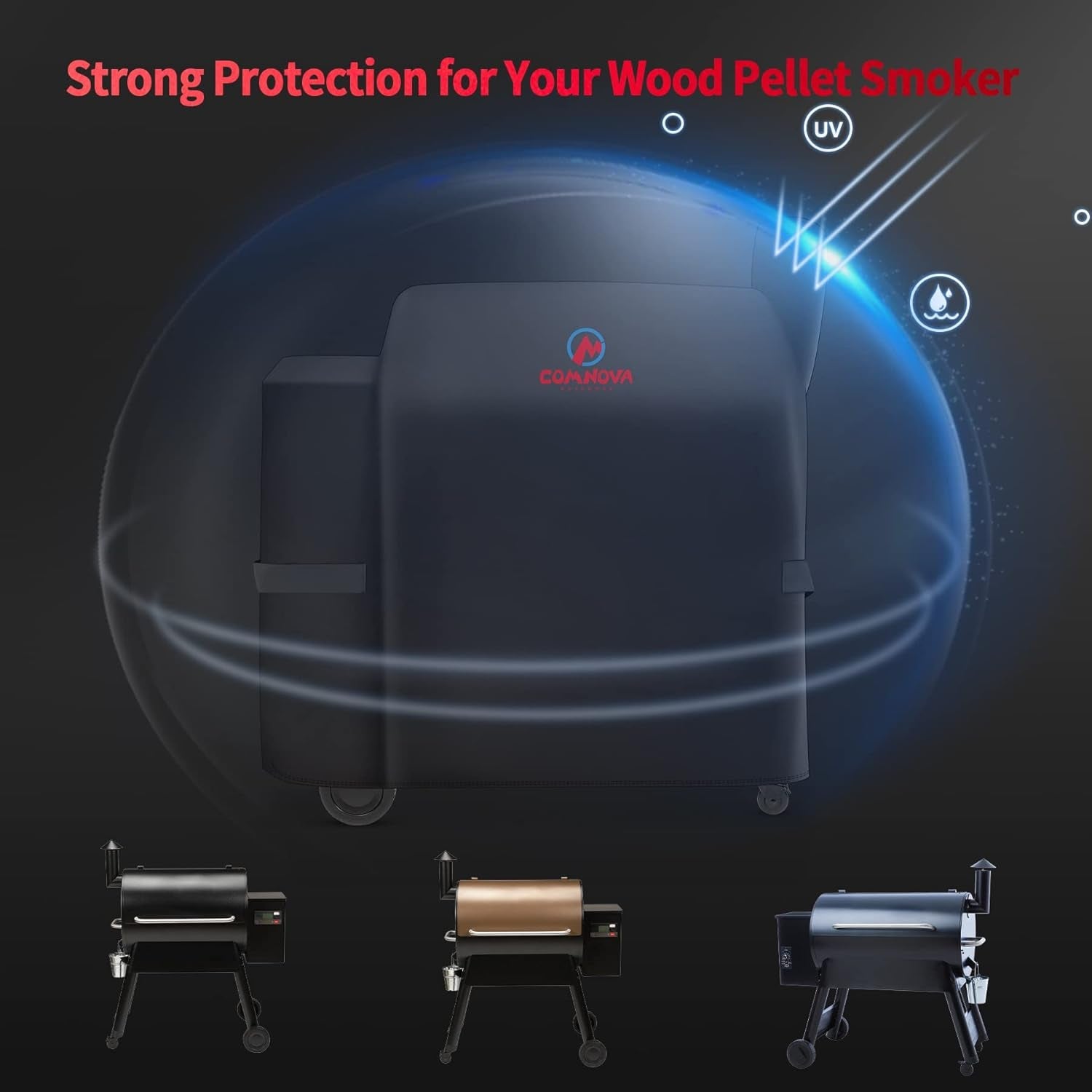 Grill Cover for Traeger Pro 34 & 780 Series - 600D Wood Pellet Smoker Cover for Traeger Waterproof & Heavy Duty. Premium Pellet BBQ Cover for Traeger Pro 34. Pro 780. Texas. Z Grills and More - Image 5