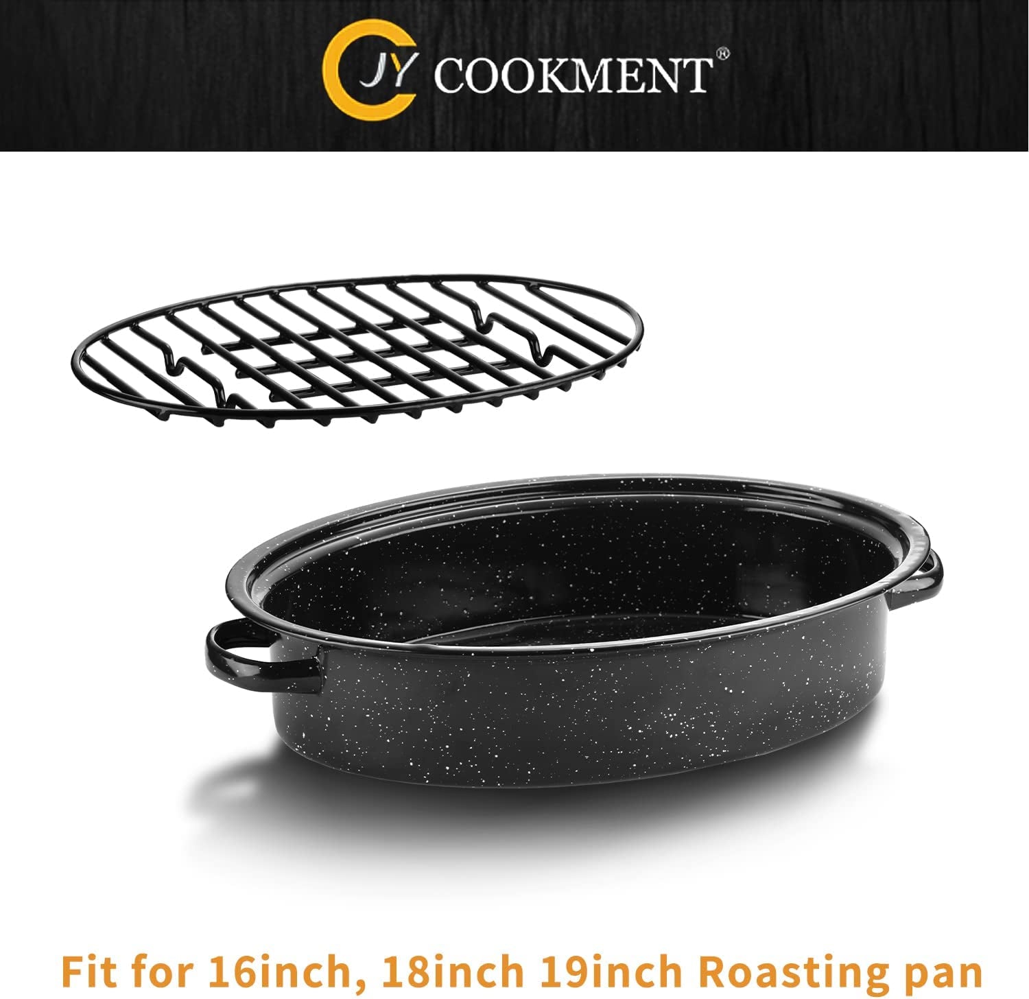 JY COOKMENT Roasting Rack with Integrated Feet. Cooling Drying Rack Kitchen Rack with Enameled Coating. PTFE Free. Great for Cooking. Roasting. Drying. Grilling. Dishwasher Safe (12.5Inch*8.5Inch) - Image 6