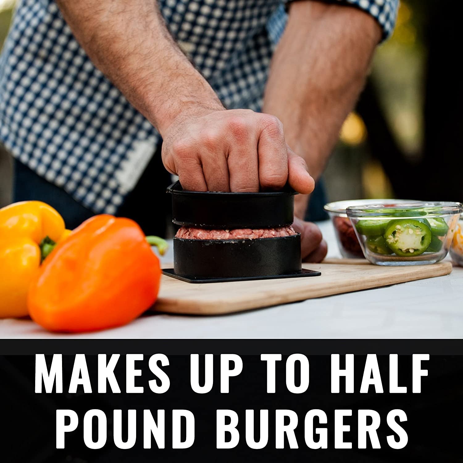 Stuffed Burger Press and Recipe Ebook - Extended Warranty - Hamburger Patty Maker for Grilling - BBQ Grill Accessories - Image 6