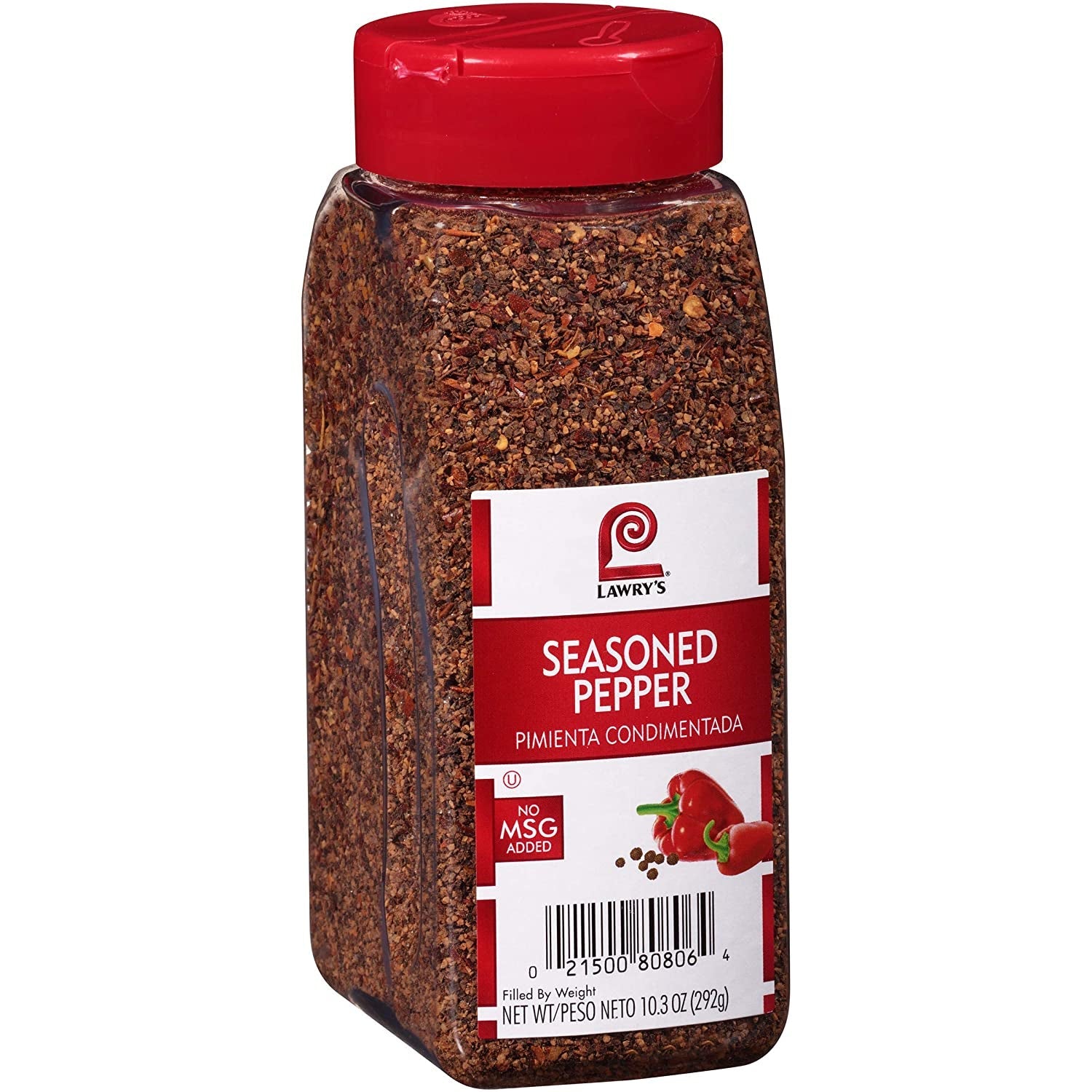 Lawry'S Seasoned Pepper. 10.3 Oz - One 10.3 Ounce Container of Seasoned All Pepper for a Well-Rounded Flavor of Black Pepper. Sweet Red Bell Peppers. and Spices