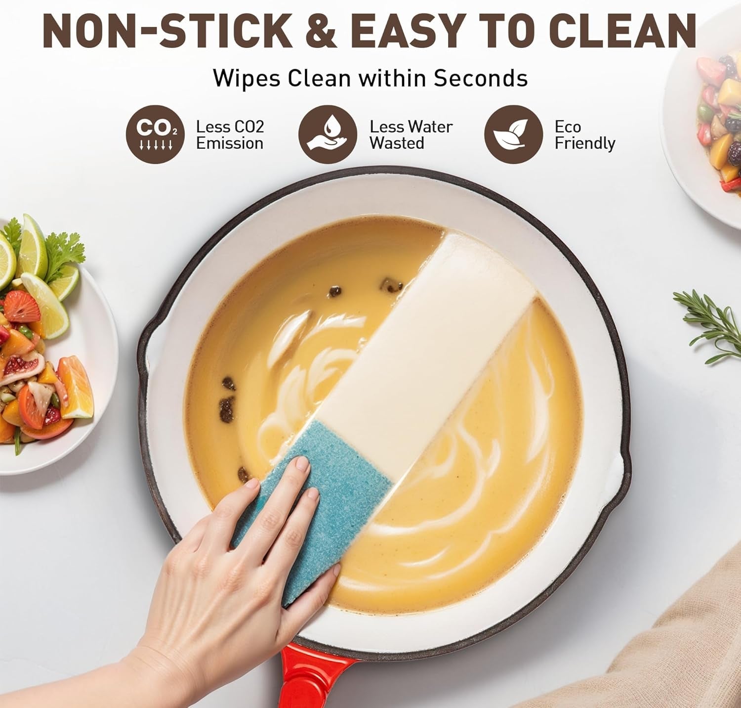 MAISON ARTS Enamel Cast Iron 7 Piece Cookware Set. Heavy Duty Dutch Ovens Pot with Lid. Red Non Stick Pots and Pans Sets. Oven Safe up to 500°F - Image 9