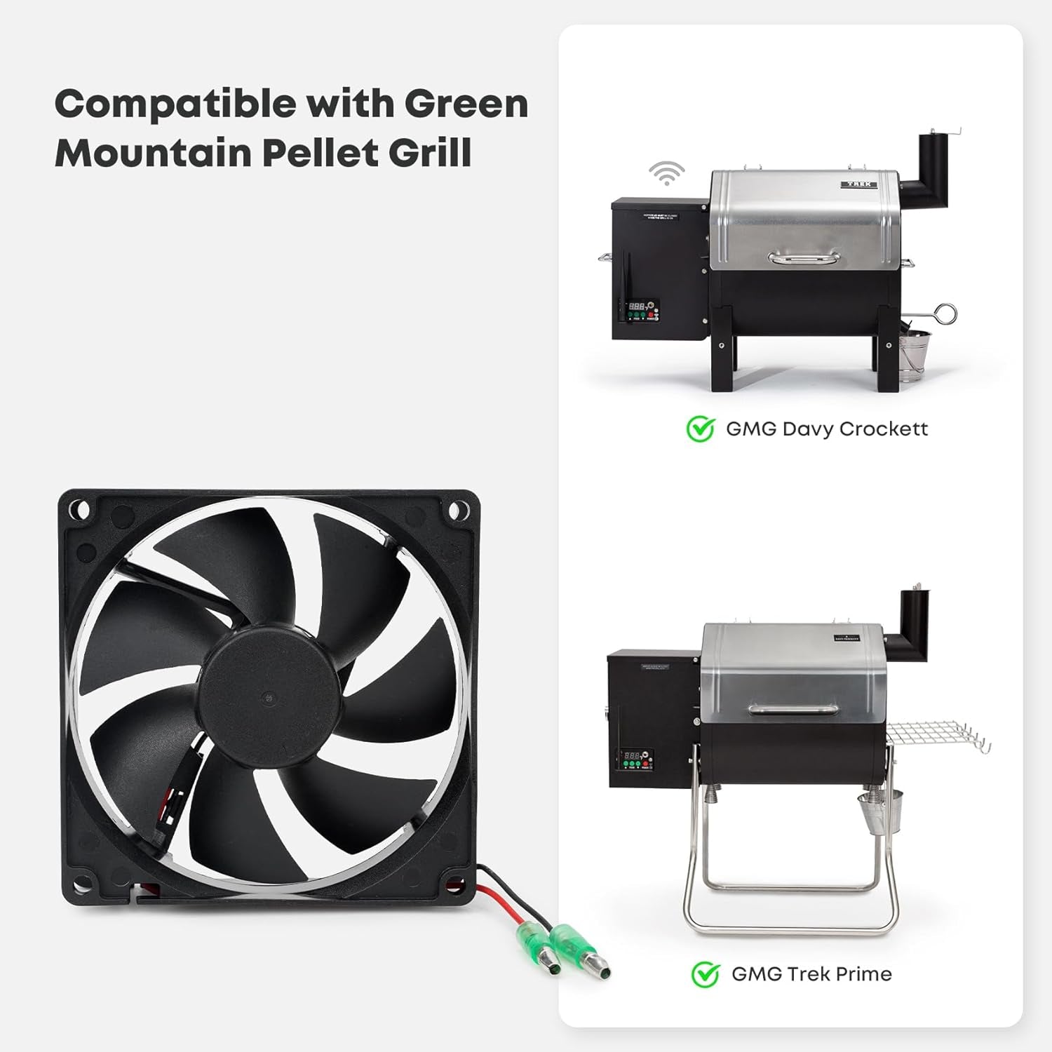 Stanbroil Fan Replacement Kit for Green Mountain Davy Crockett and Trek Wood Pellet Grill - Image 6