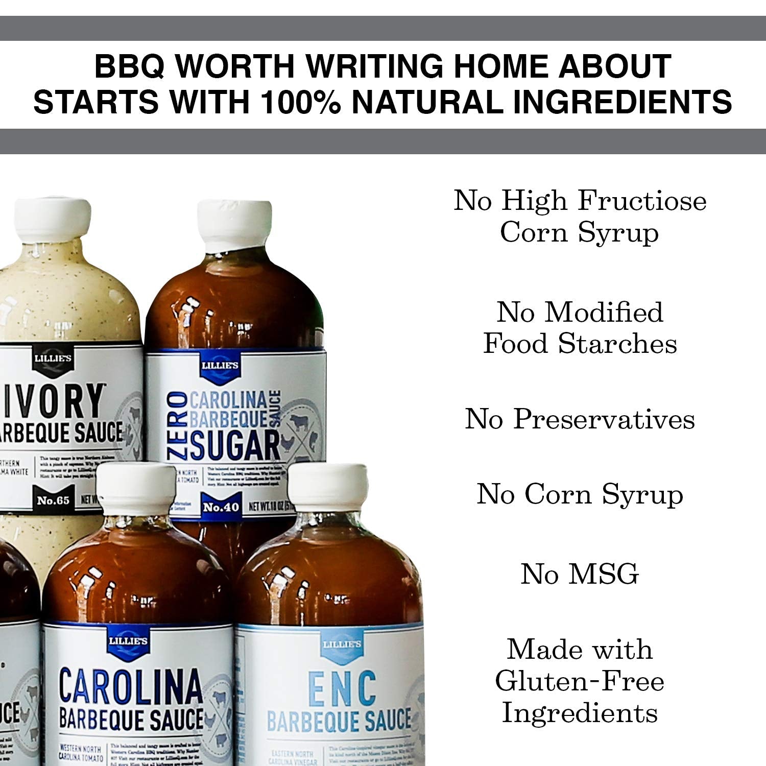 - Carolina Barbeque Sauce. Gourmet Carolina Sauce. Tangy BBQ Sauce with Tomato Vinegar. Premium Ingredients. Made with Gluten-Free Ingredients (20 Oz) - Image 5