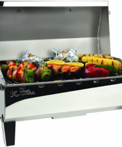 Stow and Go Propane Tabletop and Mountable Grill - Stainless Steel Gas Grill with Foldable Legs | Great for Camping. Boating. Picnics. Barbeques & More |13.000 Btus - (58130)