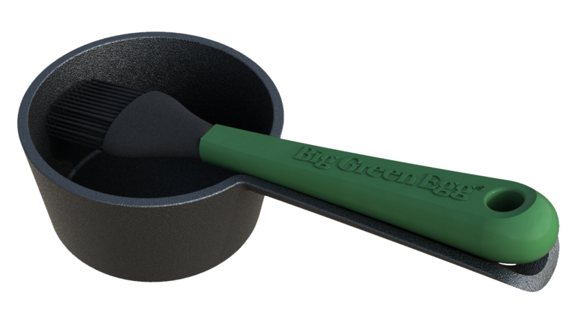 Big Green Egg: Cast Iron Sauce Pot w/ Basting Brush