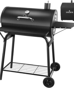 Charcoal Grills Outdoor BBQ Grill 30INCH Barrel Charcoal Grill with Side Table. 627 Square Inches. Outdoor Backyard Camping Picnics. Patio and Parties. Black by