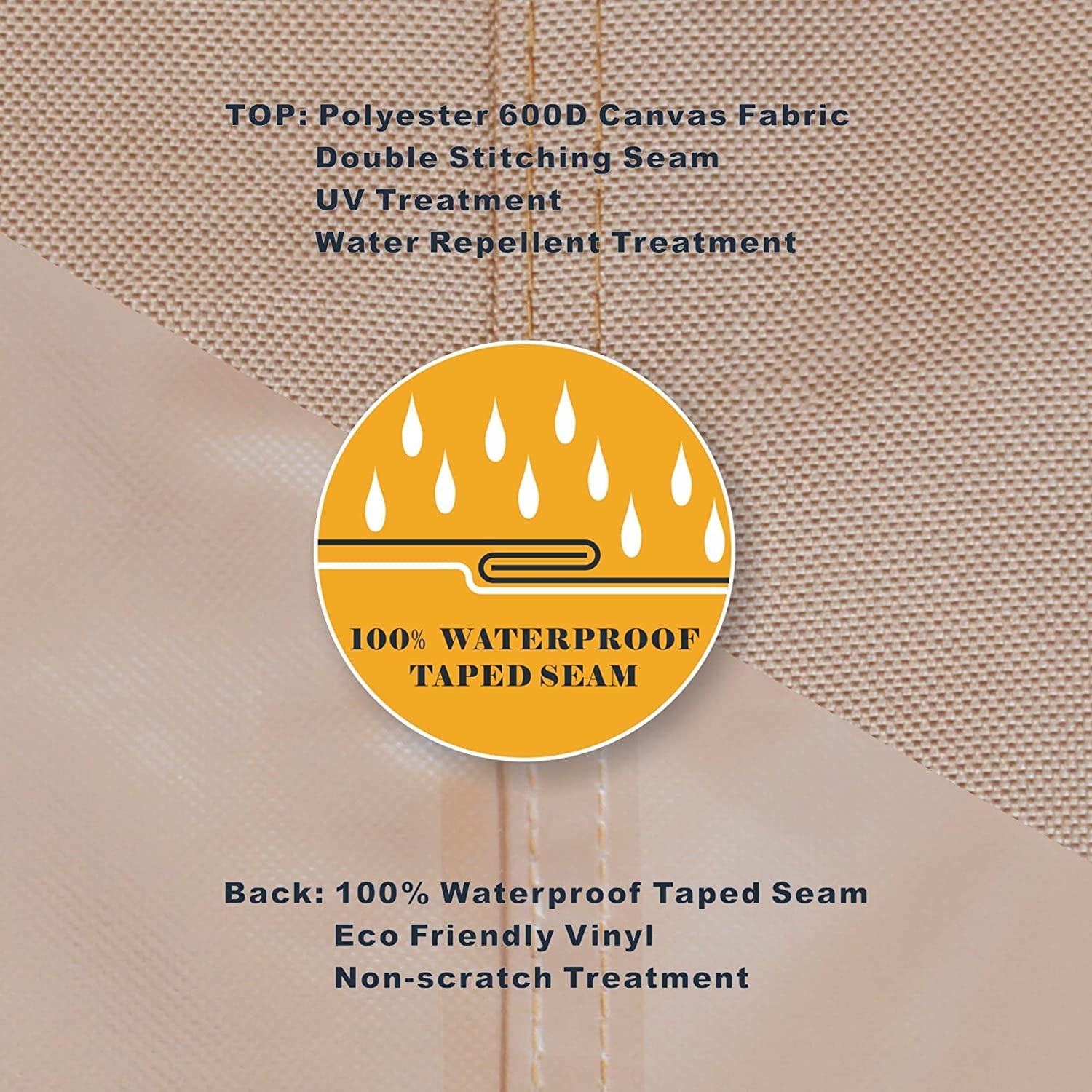 ULTCOVER Gas Grill Cover 55 Inch for 3-5 Burner Propane Barbecue Grills Waterproof BBQ Cover Fits Most Grills Weber Nexgrill Char-Broil Brinkmann - Image 3