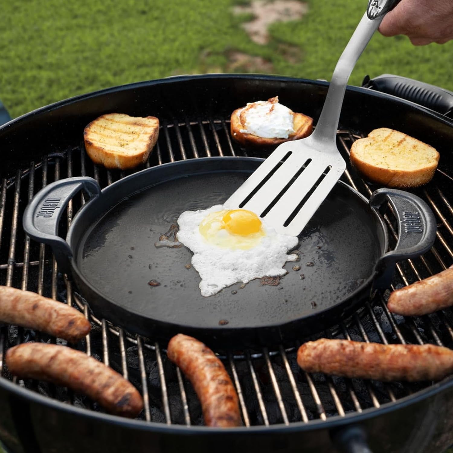 7421 Enameled Cast Iron 12 Gourmet BBQ System Griddle Replacement Parts for Weber Original Kettle Premium 22-Inch Charcoal Grill. 22'' Smokers. Performer Premium Grill - Image 6