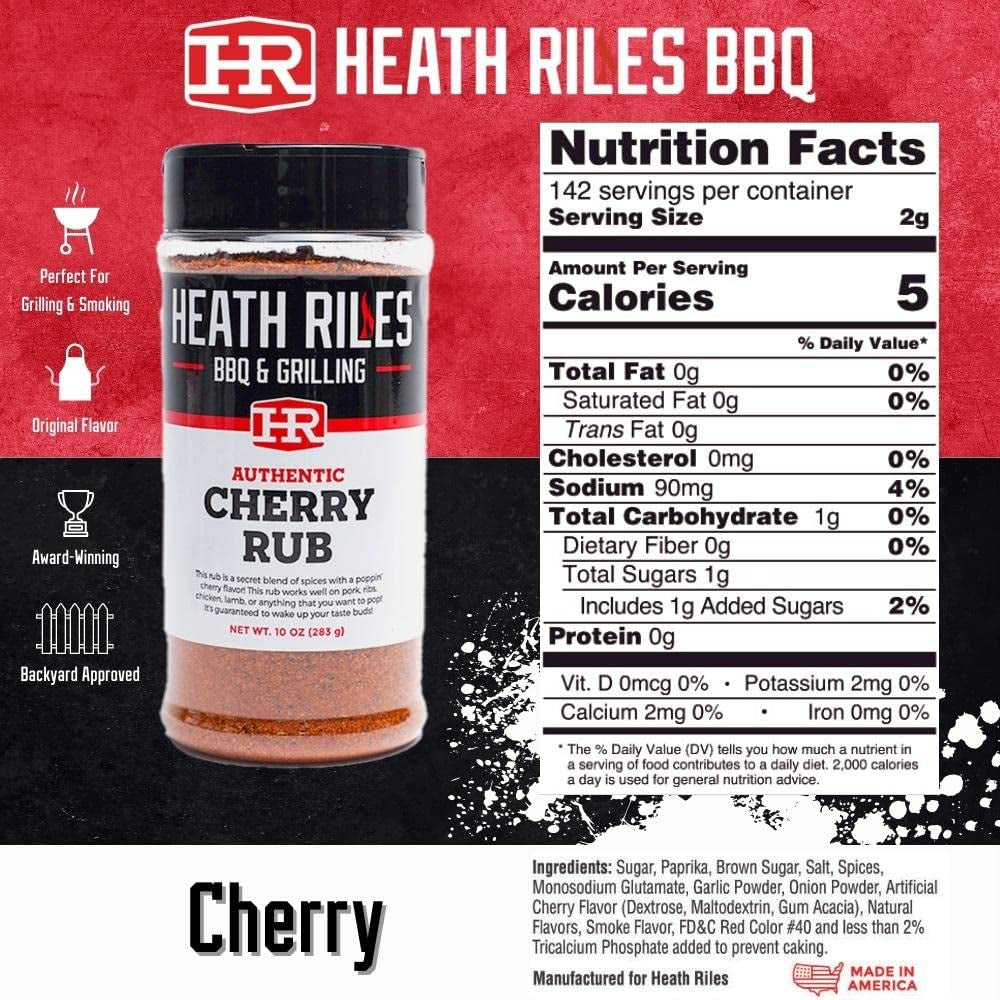 Heath Riles Apple. Cherry and Pecan Rub Seasonings Bundle - Image 6