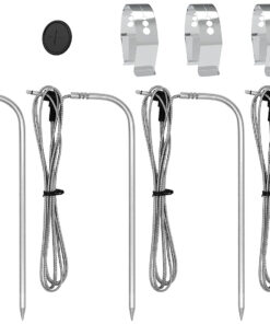 Meat Probe Kit for Masterbulit Gravity Series 560/800/1050 XL Digital Charcoal Grill and Smoker. Meat Thermometers with Clips and Gormmet 4-Pack